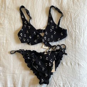 Eberjey black and white Animal Spot bikini